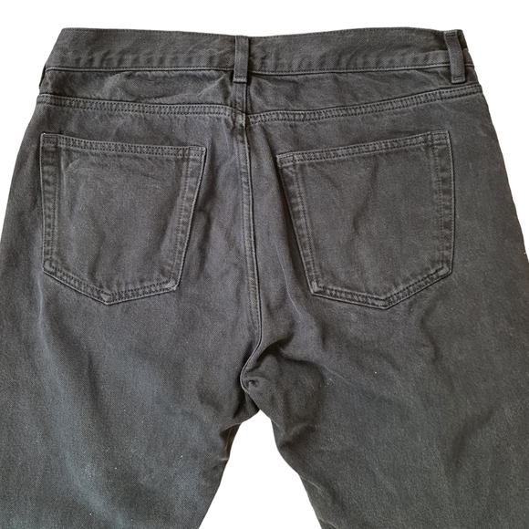 Arket Black Jeans Mens Organic Cotton Straight Leg Button Fly W31 L27 - Picture 5 of 5